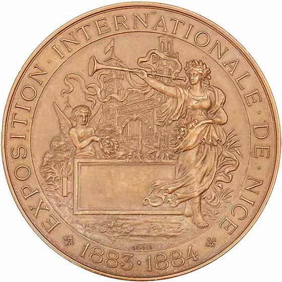 Medaille, Exposition Internationale de Nice 1883–84